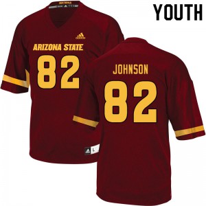 Youth Arizona State Sun Devils #82 Andre Johnson Maroon College Jerseys 172589-419
