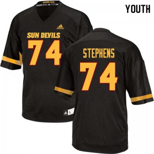 Youth Arizona State University #74 Corey Stephens Black College Jerseys 763309-479