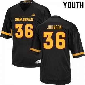 Youth Sun Devils #36 Demarcus Johnson Black Official Jersey 649246-133