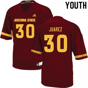 Youth Arizona State University #30 Elijah Juarez Maroon Player Jerseys 629648-466
