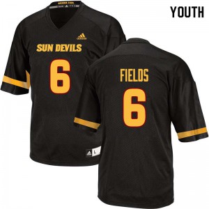 Youth Arizona State Sun Devils #6 Evan Fields Black NCAA Jersey 757303-429