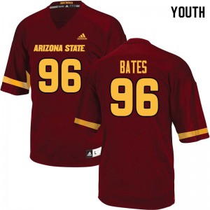 Youth Arizona State #96 Jalen Bates Maroon Player Jerseys 979812-773