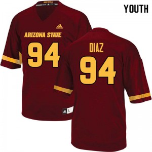 Youth Arizona State #94 Jamie Diaz Maroon College Jersey 889863-856