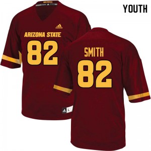 Youth Arizona State University #82 Jeremy Smith Maroon Stitched Jerseys 187147-680
