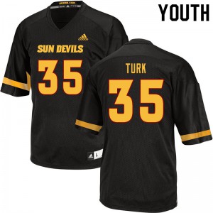 Youth Arizona State #35 Michael Turk Black Embroidery Jersey 420734-403
