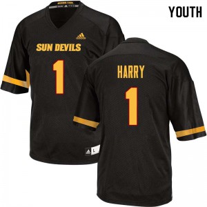 Youth Sun Devils #1 N'Keal Harry Black Stitched Jerseys 239469-927