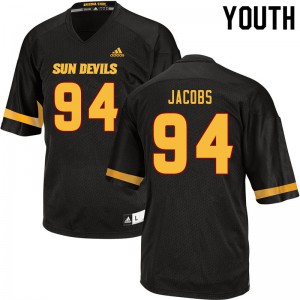 Youth Sun Devils #94 Parker Jacobs Black Player Jersey 501828-678