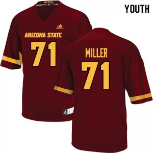 Youth Arizona State #71 Steven Miller Maroon Stitched Jersey 605837-629