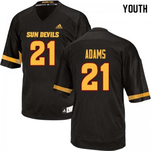 Youth Arizona State Sun Devils #21 Terin Adams Black Player Jersey 104370-585