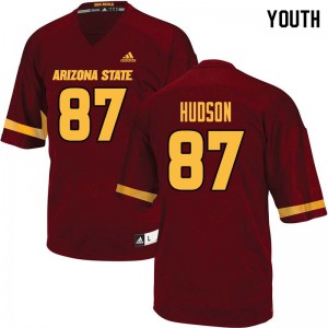 Youth Arizona State University #87 Tommy Hudson Maroon High School Jersey 661409-236