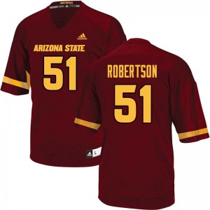 Mens Arizona State University #51 Zach Robertson Maroon Stitched Jersey 923131-487